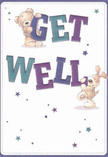 Effervescent and comforting, this get well card brings a slice of joyful optimism that echoes the light-filled nooks of Kensington. The scene is animated by two endearing friends-a plush teddy balancing atop the large, colourful letters of 'GET' and a playful puppy curling beneath 'WELL', their smiles radiating encouragement. Their soft textures and shaded tones of teal, deep blue, and vibrant purple blend seamlessly into a creamy white backdrop, creating a light, inviting energy. Above and around them, a scatter of iridescent stars glimmers, lending an air of magic reminiscent of starry evenings beneath Kensington's elegant skyline. Each detail, from the velvety fur of the puppy to the confident arcs of handwritten text, is laced with sincerity and care. Just as one might select stems for a bespoke Kensington bouquet, every element is orchestrated to soothe and uplift the recipient. This card is a celebration of hope and neighbourly warmth-a beautiful partner to a thoughtfully arranged bunch of flowers, ready for same-day delivery across the SW7 and W8 area, or a cherished gesture of kindness to brighten the day of someone on the road to recovery.